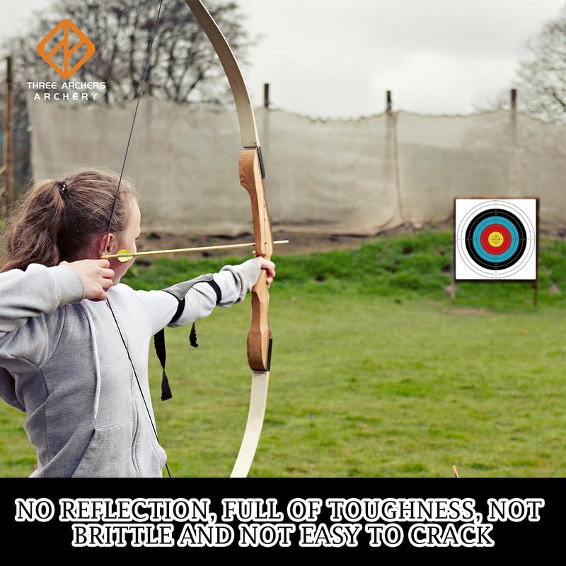 THREE ARCHERS أهداف الرماية ورقية 20 قطعة هدف رماية قياسي للفناء الخلفي 23.6 إنش 10 حلقة أهداف قوس وسهم للصيد والرماية ملحقات الرماية للتدريب على الأهداف - Image 4